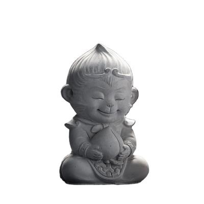 China Minimalist Handmade Cement Artware of King Home Garden Decoration of Cement Monkey and Other Buddha Cement Product Figure for sale