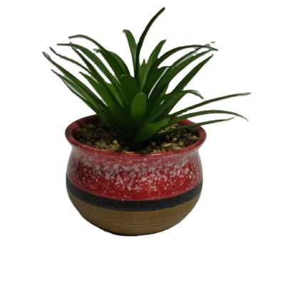 China Wholesale Artificial Indoor Outdoor Home Wedding Decor Plant Decorative Garden Ornaments Green Plant Bonsai With Ceramic Pot for sale