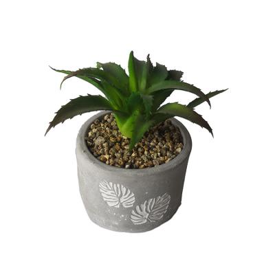 China Free Sample Indoor Artificial Minimalist Cement Plants Pot Set For Decor Office Home Decor for sale