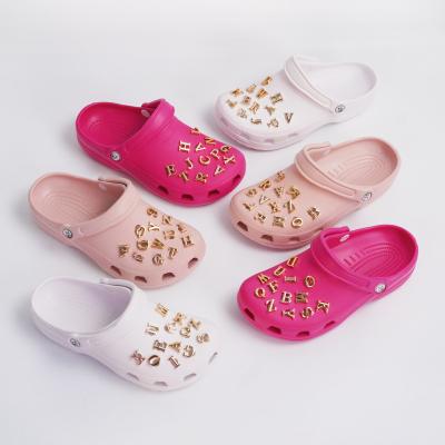 China Eco-Friendly Eva Sandals Accessories Stain DIY Letters Shoe Buckle Accessories Detachable Set for sale