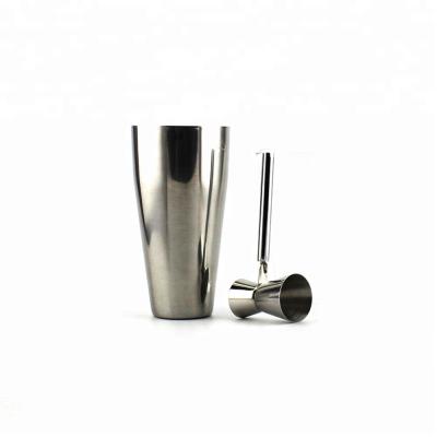 China Sustainable Hot Sale Bar Accessories Boston Stainless Steel Cocktail Bar Set Small Glass Gauge / Shaker for sale