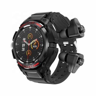 China Newest 1.43inch AMOLED Smart Watch Earbuds 2023 Touch Screen GT100 TWS 2 in 1 Sport Earphone Tracker Fitness Music Gaming Local Headset for sale