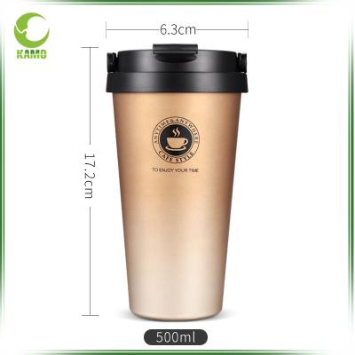 China Fashion 500ml Cup Sustainable Coffee Mug For Home Kitchen Outdoor Stainless Steel Water Bottle for sale