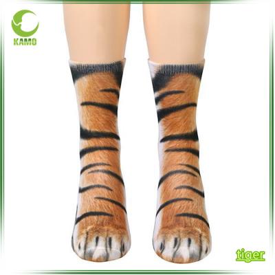 China Fashion Anti-Slip Custom Design 3D Printed Sublimation Socks , Star Pattern Hot Polyester 3D Printed Socks for sale