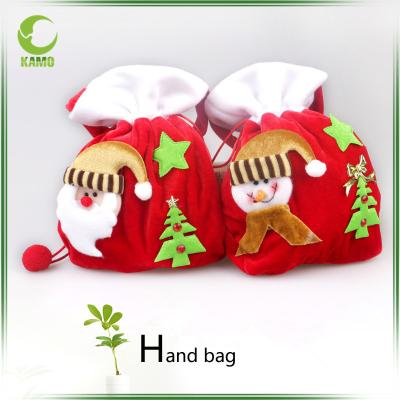 China Christmas Decoration Christmas Handbag Gift Bag Kids Christmas Tree Santa Claus Candy Bag Party Decor for sale