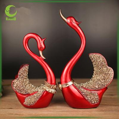 China Christamas Home Decoration 2017 Retro Couple Red Swan Ornaments For Living Room Bed Room, Top Grade Home Decorations for sale