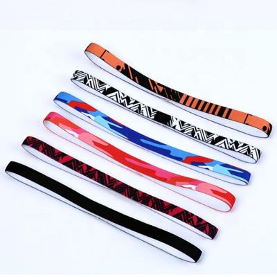 China Wicking Mens And Womens Sports Headband Headbands With Non Slip Silicone Grip for sale