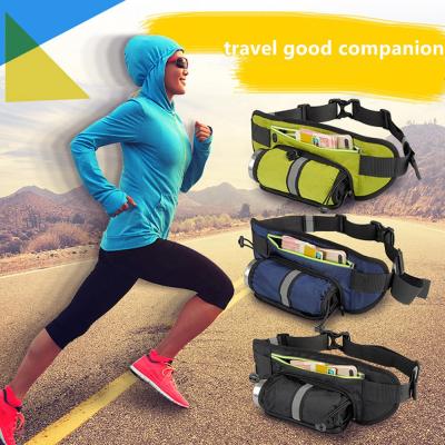 China Anti-theft Running Belt For Fitness Waist Pack With Water Bottle Holder For Men Women Waist Pouch for sale