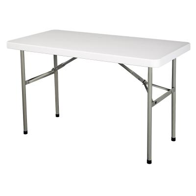 China Easy Carrying 4 Leg HDPE Folding Table Folding Table Folding Dining Table Outdoor Portable Plastic White Plastic Rectangular Wedding for sale