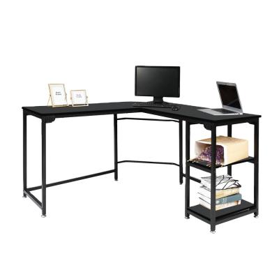 China Modern Style Aluminum Alloy Bracket Particle Board Foldable Home Office Modern Foldable Dual Function Black Desk for sale