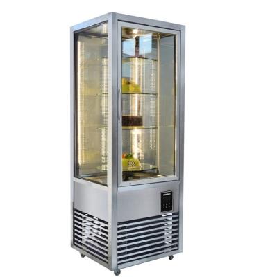 China Single-Temperature Supermarket Bakery Refrigerated Display Cases Revolving Cake Display Fridge for sale