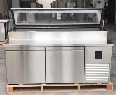 China Single-temperature counter-temperature factory wholesale price pizza fridge display fridge freezer for sale