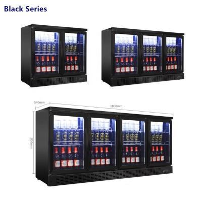 China Single-temperature hotel bar mini soft drink fridge/mini beer fridge for bottle with 4 glass door for sale