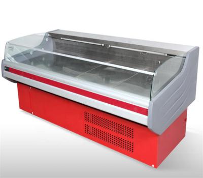 China Single-temperature Commercial Butcher Shop Meat Fridge Counter Open Meat Display Fridge for sale