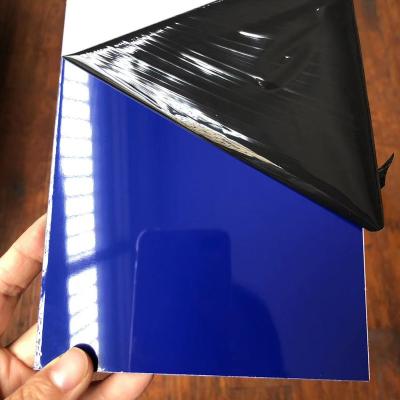 China Modern Glossy Dark Blue Colored Aluminum Solid Panel For Project Popular Decorative Aluminum Wall Cladding for sale