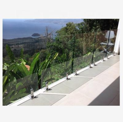 China RealVilla Modern Stainless Steel Spigot Glass Railings Pool Spigot Glass Fence for sale