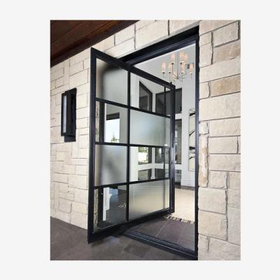 China Modern Aluminum Exterior Pivot Door Glass Door Frames For Villa for sale