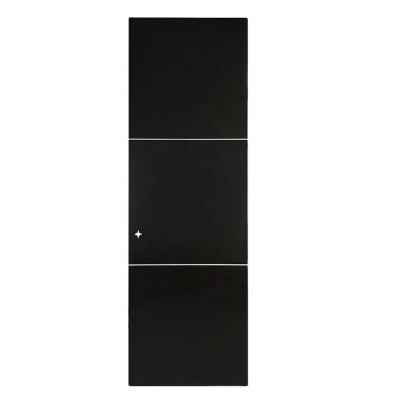 China Hot Sales Sound Insulation Veneered Flush Doors Room Divider Decoration Black Walnut Wood Wooden Door For Hotel for sale