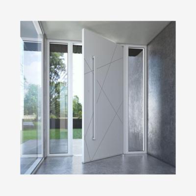 China Real Modern Villa Front Door Aluminum Villa House Metal Pivot Door for sale