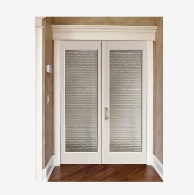 China Modern High Quality Exterior Frosted Glass Interior Entry Doors French Doors House Door for sale