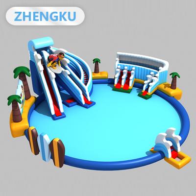 China Square Inflatable Jumper Slide Combo Castle Swimming Wading Indoor Inflatable Slides For Kids for sale