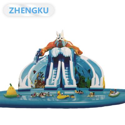 China Commercial Giant Inflatable Backyard Water Slide Bounce Square PVC Airtight Cloth Inflatable Water Slide For Sale for sale