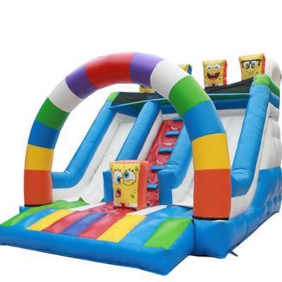 China High Quality Bob Cartoon Slide Inflatable Dry Sponge Outdoor Playground Large Slide for sale