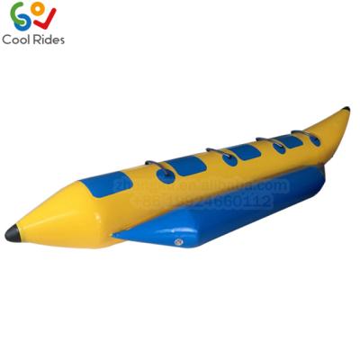 China Plato PVC tarpaulin most popular water park games inflatable banana boat, inflatable water banana boat for sale for sale