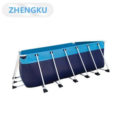 China Plato 0.9mm PVC Tarpaulin Customized Durable Frame Inflatable Adult Pool Above Ground Removable Steel Pool For Adults for sale