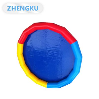 China O.9mm PVC tarpulin fabric ground indoor inflatable solid swimming pool kids pool round inflatable family for sale