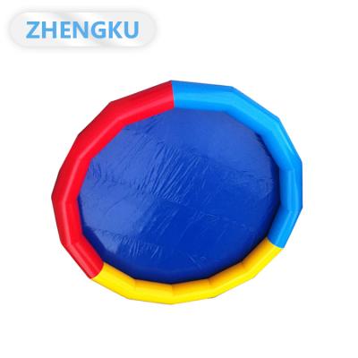 China Customized O.9mm PVC tarpulin fabric aqua leisure portable inflatable swimming pools around family swim inflatable splash pool for sale