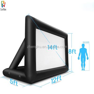 China Small Party 14ft Inflatable Projection Screen / Cinema / Portable Inflatable Projection Screen For Sales for sale