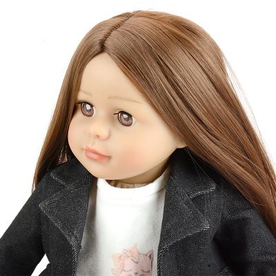 China 2021 eco-friendly materials new design vinyl 18 inch american baby doll fat face for sale