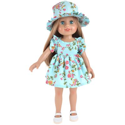 China Custom Made Eco-Friendly Dress Vinyl Summer China-Making American Material Doll 18 Inches for sale