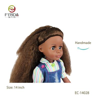 China Eco-friendly Material A 14 Inch Stylish African American Doll With A Suit Of Clothes for sale