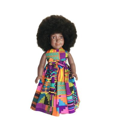 China DIY TOY 18 inch black african girl dolls with african hair, 46cm naked african black doll assembled with wig for sale