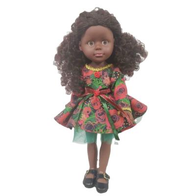 China 2020 Factory Price Cartoon Toy African Toys Black Doll Best Gift 14 Inch New Arrival Doll for sale