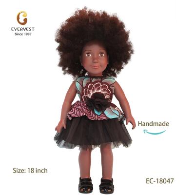 China DIY TOY African Hairstyle Black African Girl Afro Doll New 18 Inch Vinyl Doll for sale