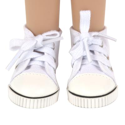 China High Quality Beautiful 18 Inch Girl Doll Shoes Cute Canvas Doll Shoes for sale