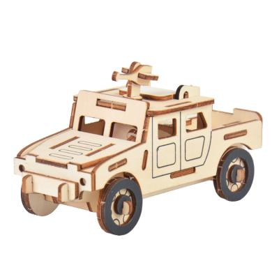 China Wholesale Children's cartoon board game style 3d puzzle children's wooden car toy from Europe for sale