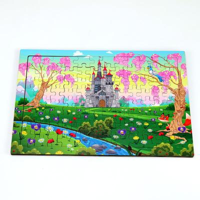 China DIY TOY New Item Wooden Castle Puzzle, 2D Children's Educational Toys Wooden Puzzle for sale