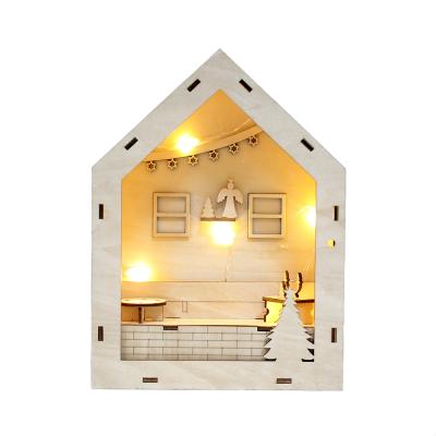 China China Hot Sale Wooden Christmas Light Box Wooden Light Box With Popular Design for sale