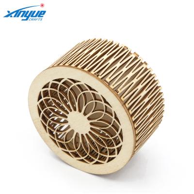 China Europe China Supplier Gift Designs Unfinished Round Wooden Storage Boxes for sale