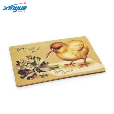 China Europe personalized custom wood carving crafts wooden card for Easter gift for sale