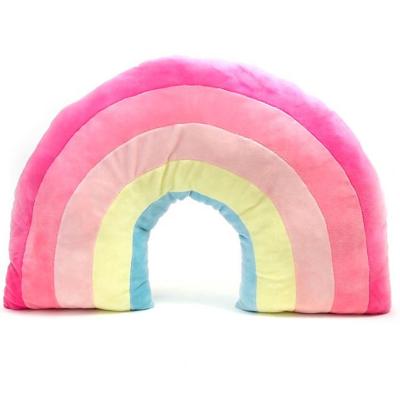 China Super Soft Stuffed Plush Cloud Rainbow Shaped Creative Home Decorative Sofa Cushion Kids Plush Throw Pillow Stuffed Pillow for sale