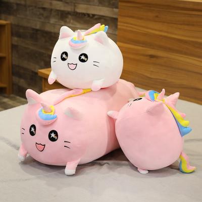 China Cute Soft Plush Cartoon Unicorn Winter Hand Warmer Toy Unicorn Plush Cat Stuffed Doll Unicorn Hand Warmer Pillow With Plush Blanket for sale