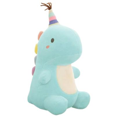 China Free Sample Plush Toy Soft Plush Dinosaur For Girls Cute Stuffed Plush Toys Kids Baby Boy Lace Blue Dinosaur Toy for sale