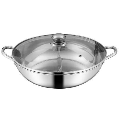 China Sustainable Manufacturer Wholesale Non Stick Stainless Steel Hot Pot Soup and Stock Pots with Lid for sale