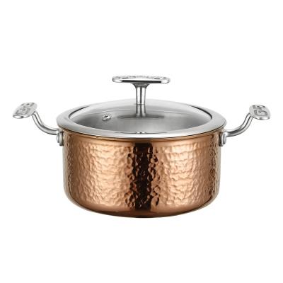 China New Product Sustainable Triple Explosion 16 Cm Stainless Steel Pot Hot Soup And Stock Pots for sale