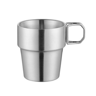 China Amazon Viable Supplier Stainless Steel Coffee Mug Portable Outdoor Camping Mug With Folding Handle for sale